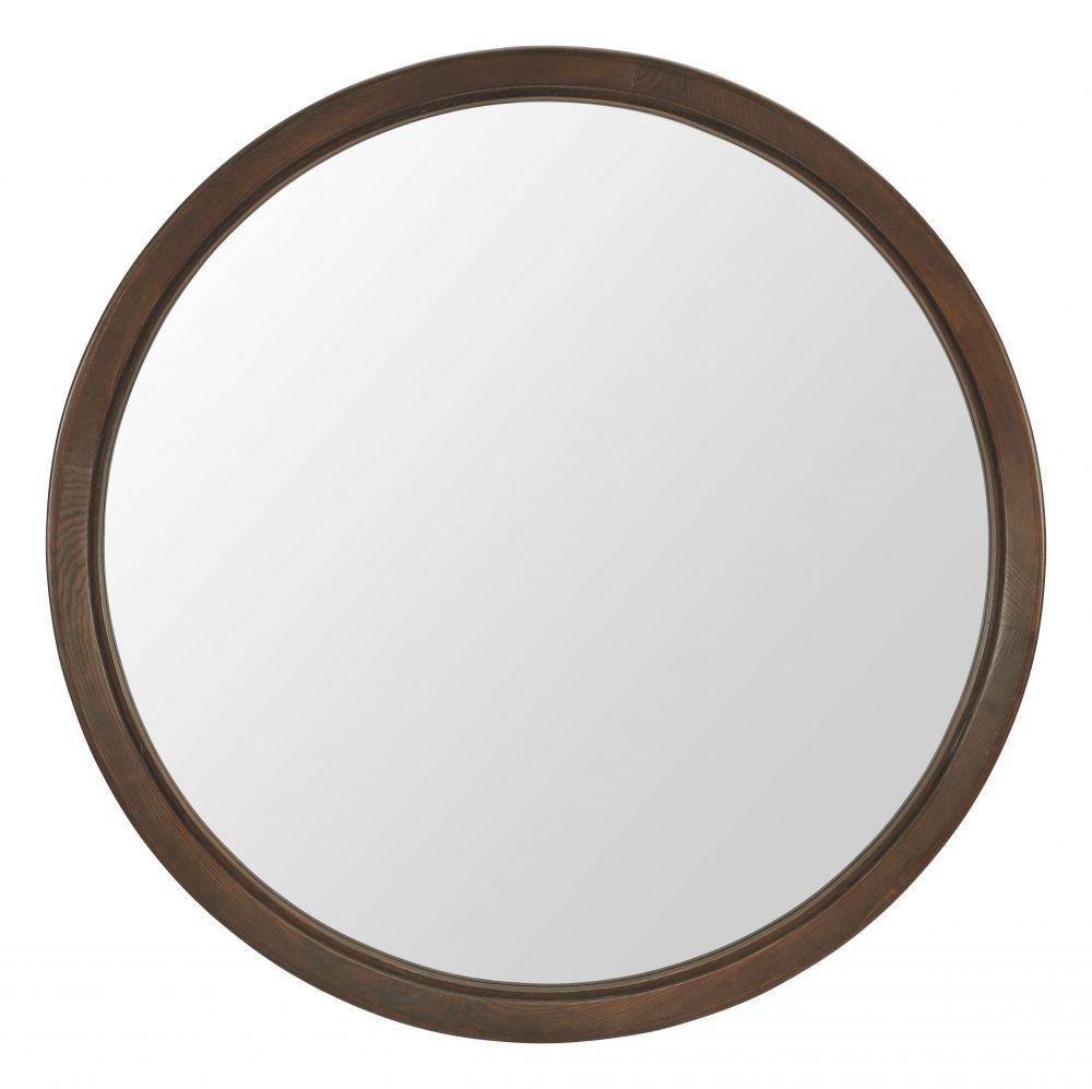 Inikas Mirror Espresso round wall mirror
