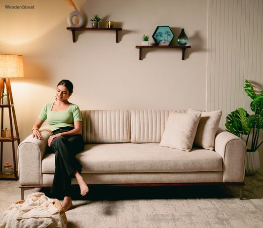 Lorenz 3-Seater Lounger Sofa with Tilt Headrest – Cotton Jade Ivory Pakistan