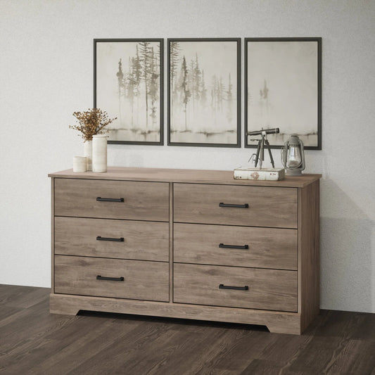 Rustic 6-drawer dresser