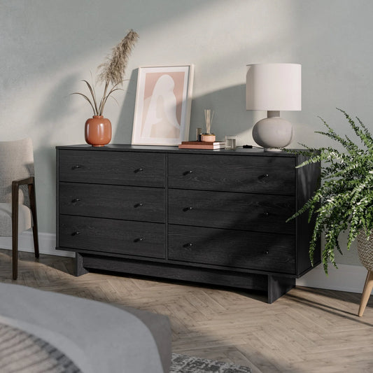 Black Oak 6-Drawer Dresser – Finnley