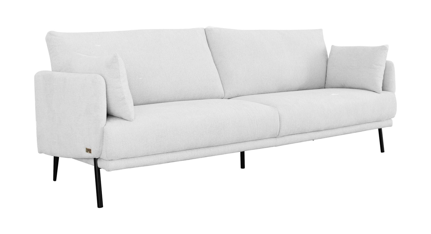 White Snow Eulalia Fabric Sofa