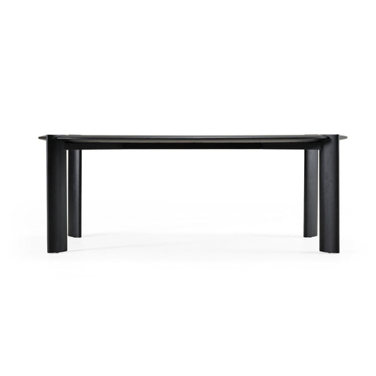 Steven Oval Black Lacquer Dining Table With Chairs Set