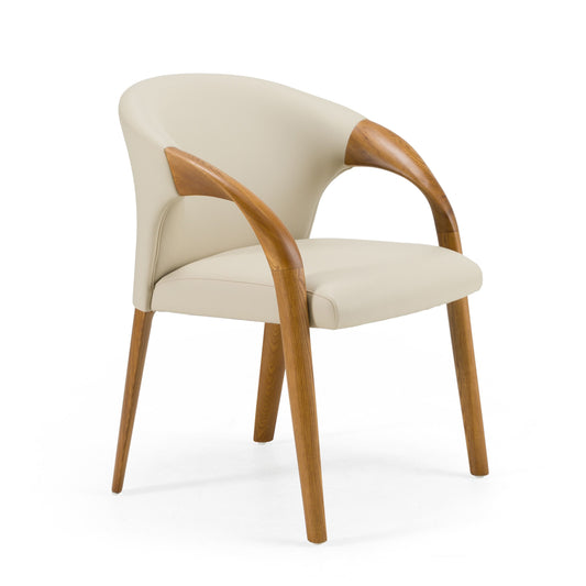 Grey Vegan Leather Dining Chair