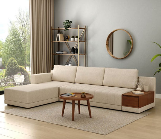 Oasis L-Shape Sectional Sofa Jade Ivory – Cotton Sofa Pakistan