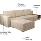 Oasis L-Shape Sectional Sofa Jade Ivory – Cotton Sofa Pakistan