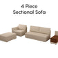 Oasis L-Shape Sectional Sofa Jade Ivory – Cotton Sofa Pakistan