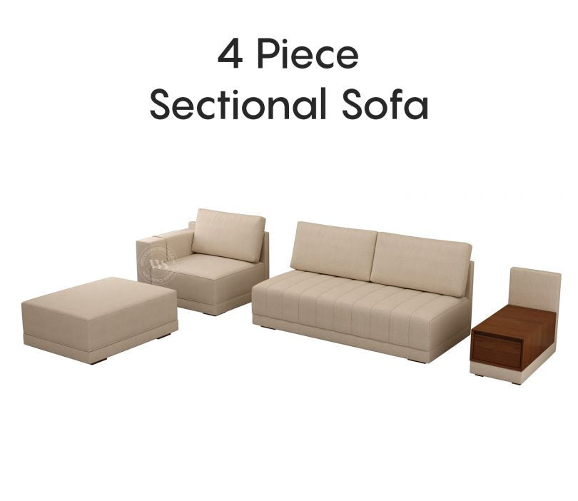 Oasis L-Shape Sectional Sofa Jade Ivory – Cotton Sofa Pakistan