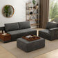 Oasis Right-Aligned L-Shape Velvet Sofa Graphite Grey – Pakistan