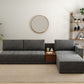 Oasis Right-Aligned L-Shape Velvet Sofa Graphite Grey – Pakistan