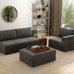 Oasis Right-Aligned L-Shape Velvet Sofa Graphite Grey – Pakistan