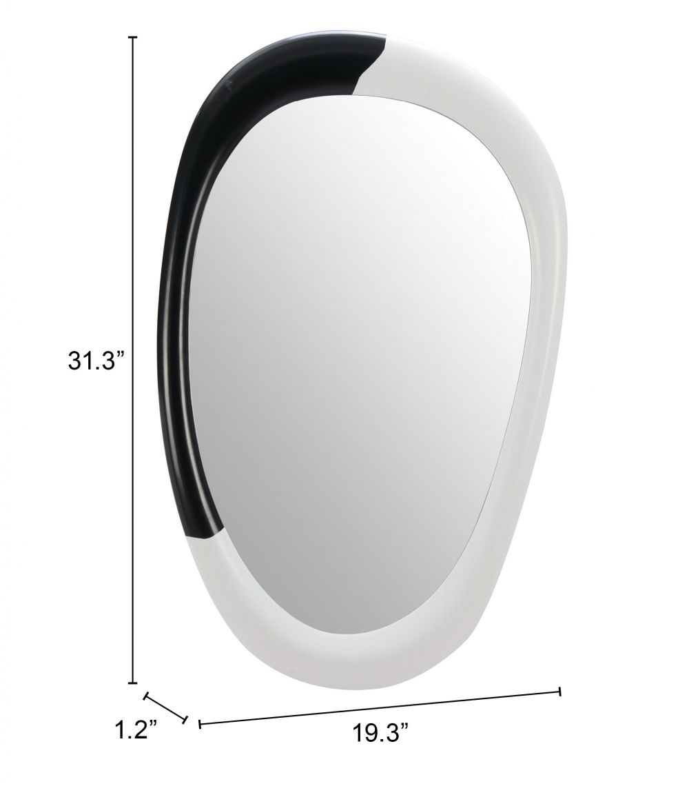 Muna Mirror White Black wall mirror