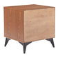 Zarif Modern Nightstand in Black & Walnut