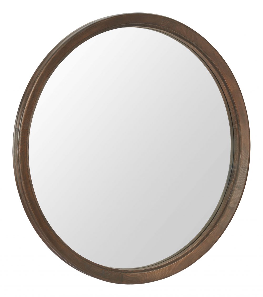 Inikas Mirror Espresso round wall mirror
