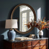 Inikas Mirror Espresso round wall mirror