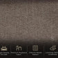 Savona Modern Fabric Bed King Size – Brown Upholstery & Box Storage – Pakistan