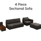 Oasis Right-Aligned L-Shape Velvet Sofa Graphite Grey – Pakistan