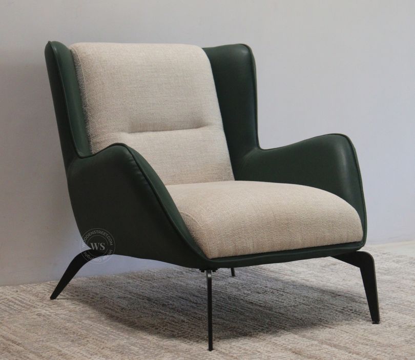 Carolina Lounge Chair Leaf – Green Velvet Accent Chair Pakistan