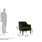 Avira Lounge Chair Dark Olive Green – Velvet Accent Chair Pakistan