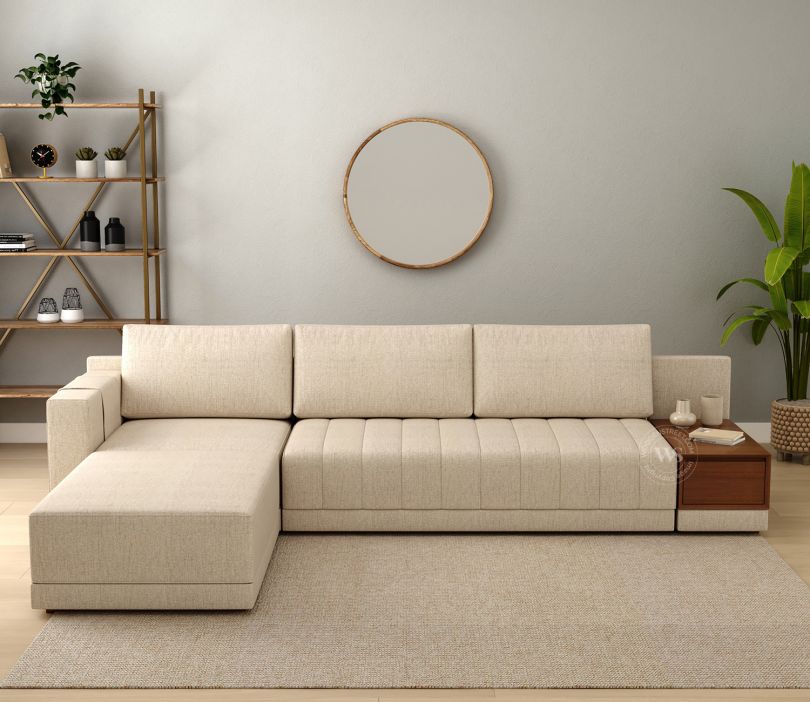 Oasis L-Shape Sectional Sofa Jade Ivory – Cotton Sofa Pakistan