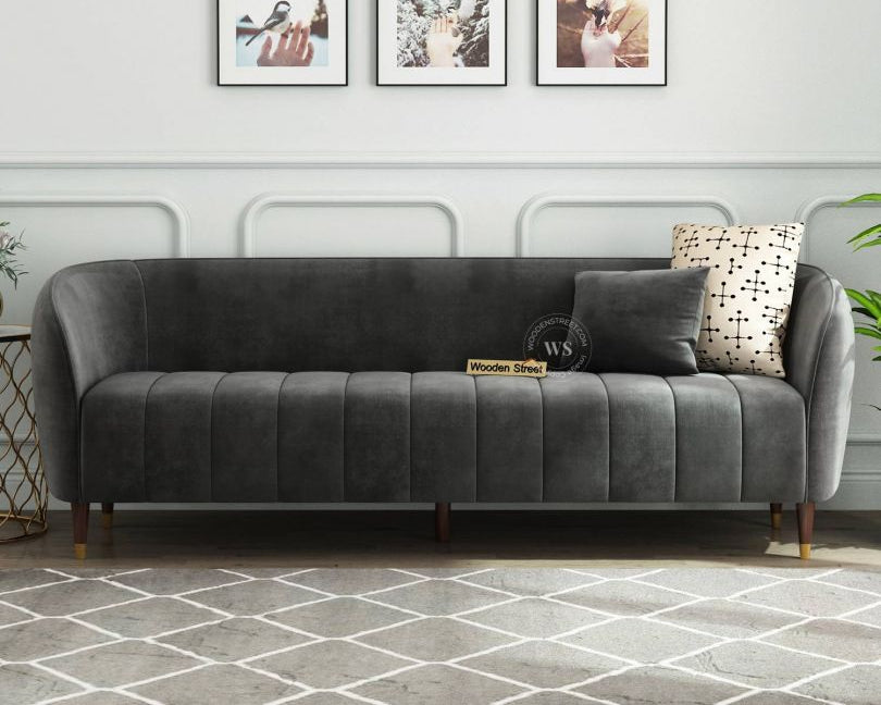 Eldric 3-Seater Velvet Sofa Graphite Grey – Pakistan