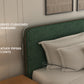 Andreas Premium King Bed in Green Upholstery – Stylish Curved Headboard