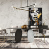Hammered Grey Glass Rectangular Dining Table