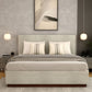 Savona Modern Grey Fabric Bed King Size – Box Storage | Pakistan