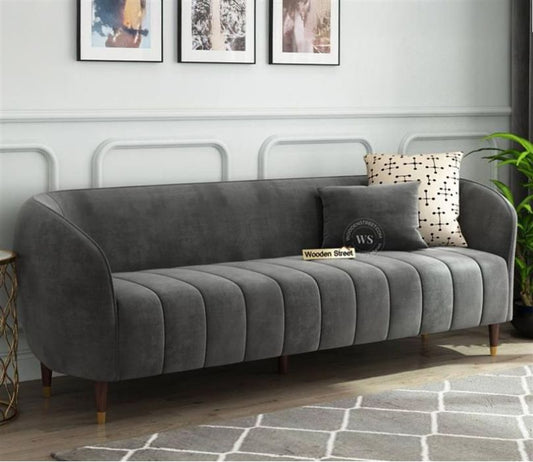 Eldric 3-Seater Velvet Sofa Graphite Grey – Pakistan