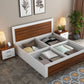 Harper Teak King Bed – Frosty White Finish with Smart Box Storage