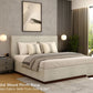 Savona Modern Grey Fabric Bed King Size – Box Storage | Pakistan
