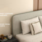 Andreas Premium King-Size Fabric Bed – Light Grey Upholstery & Curved Headboard | Pakistan