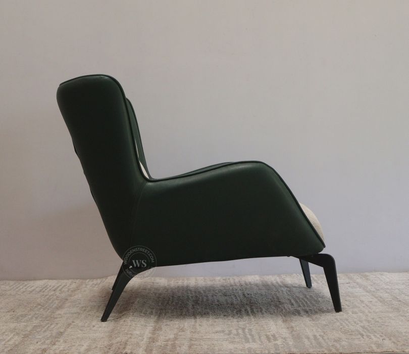 Carolina Lounge Chair Leaf – Green Velvet Accent Chair Pakistan