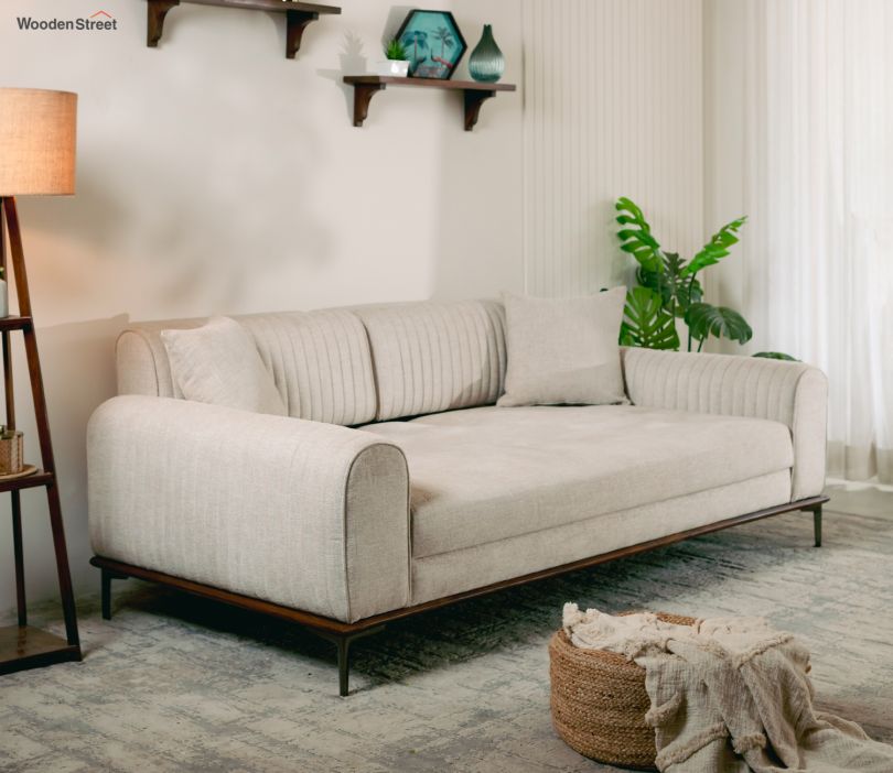 Lorenz 3-Seater Lounger Sofa with Tilt Headrest – Cotton Jade Ivory Pakistan