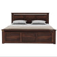 Adolph Sheesham Wood King Bed – Walnut Finish