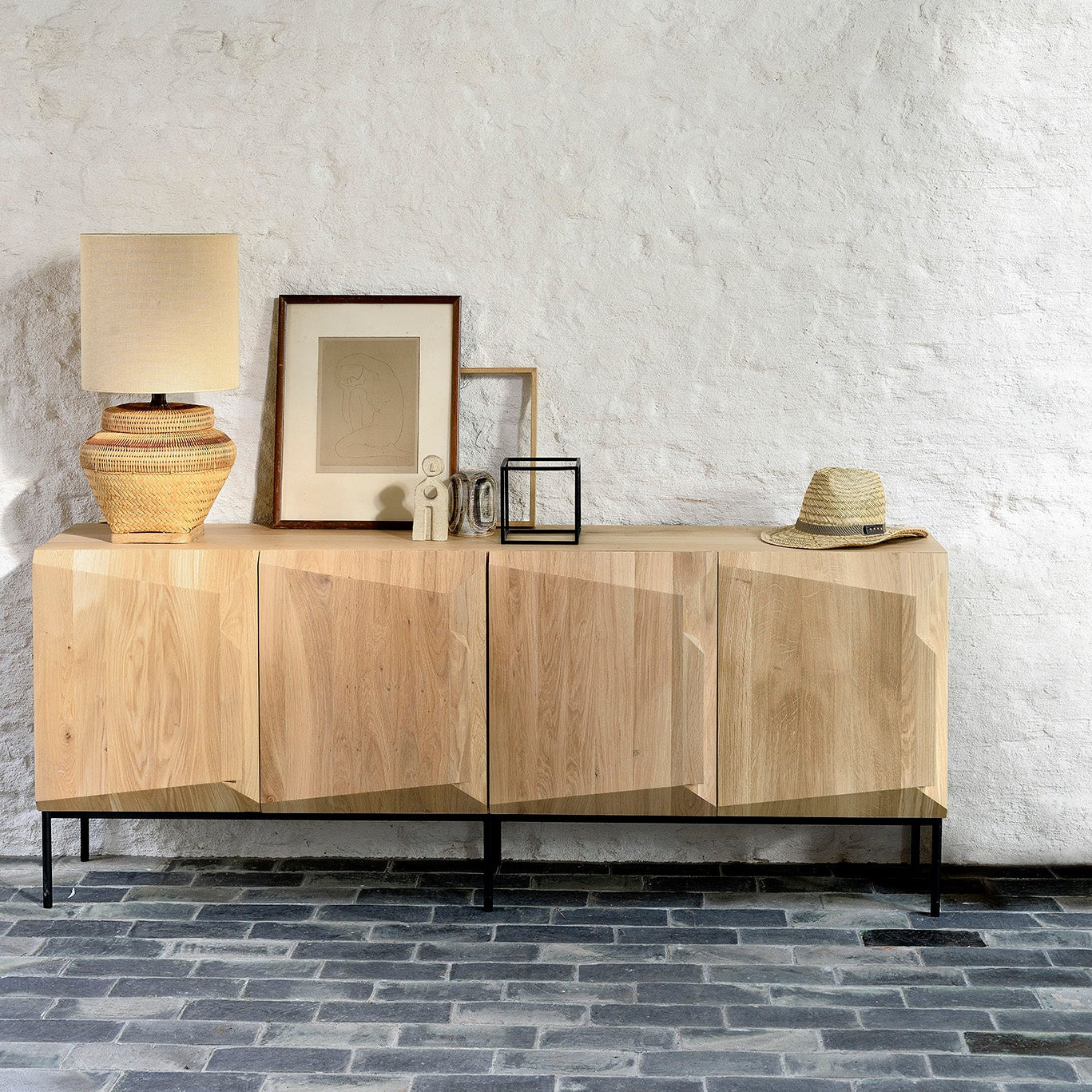 Stairs Sideboard — Oak Storage Cabinet