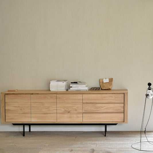 Oiled Solid Oak Console Sideboard