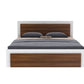 Harper Teak King Bed – Frosty White Finish with Smart Box Storage