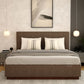 Savona Modern Fabric Bed King Size – Brown Upholstery & Box Storage – Pakistan