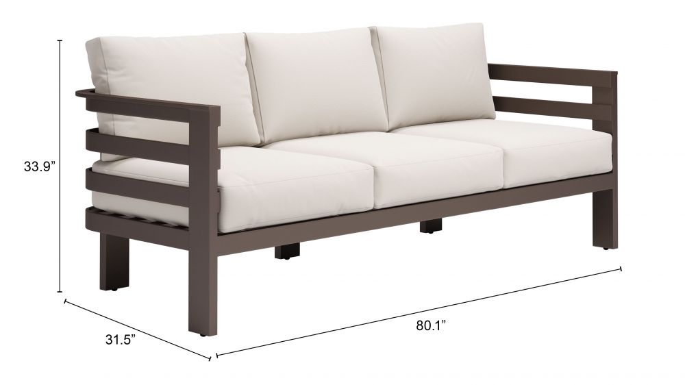 Modern outdoor white sofa Zuo Bal Harbor