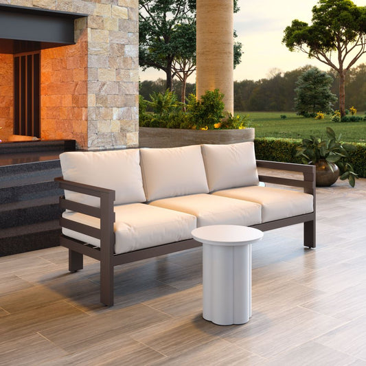 Modern outdoor white sofa Zuo Bal Harbor