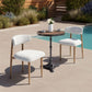 modern beige dining chair white - With tabel