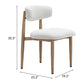 modern beige dining chair white - With tabel