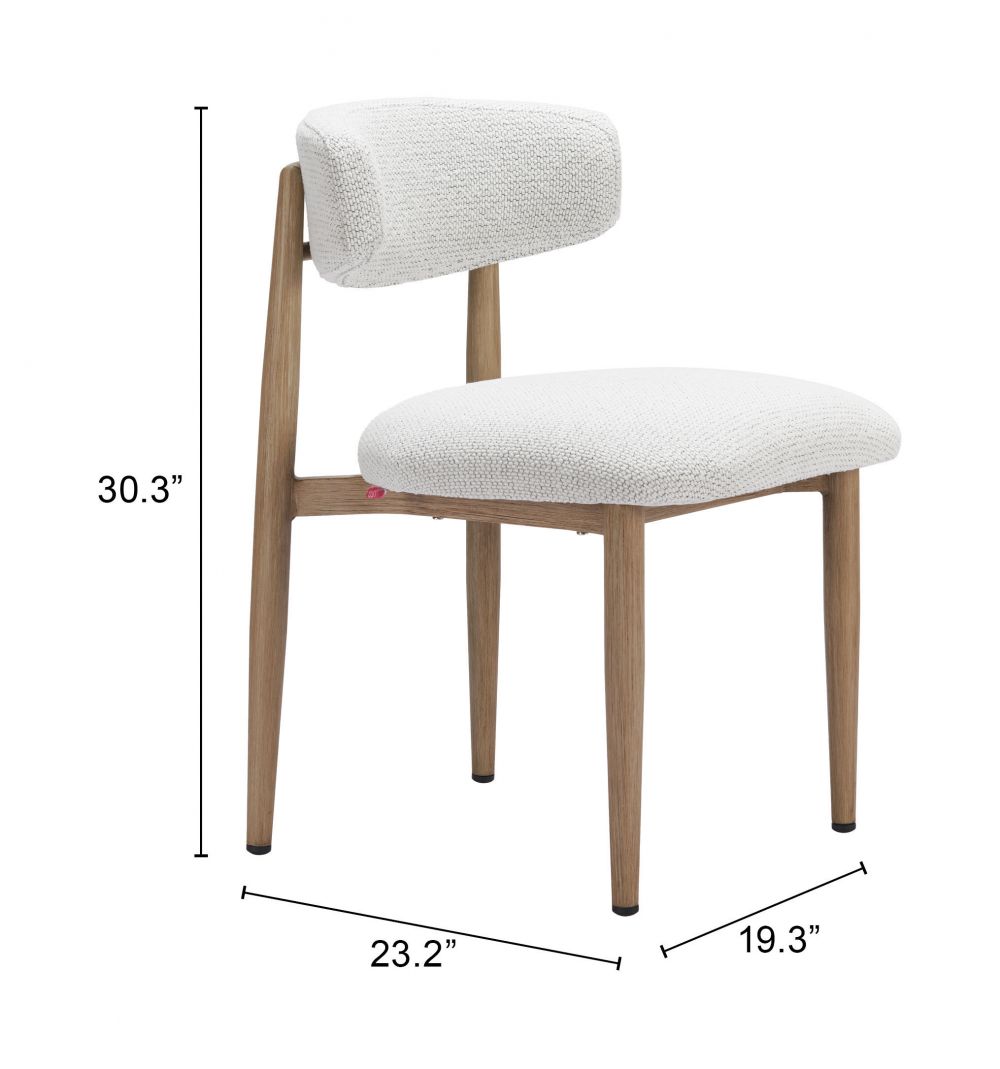 modern beige dining chair white - With tabel