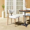 modern beige dining chair white - With tabel