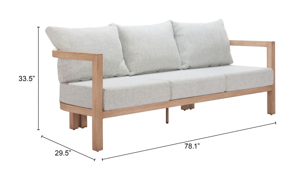 Modern Leto Sofa Gray outdoor