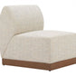 Modern Christy Armless Chair Beige outdoor