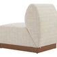 Modern Christy Armless Chair Beige outdoor