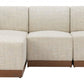 Modern Christy Armless Chair Beige outdoor