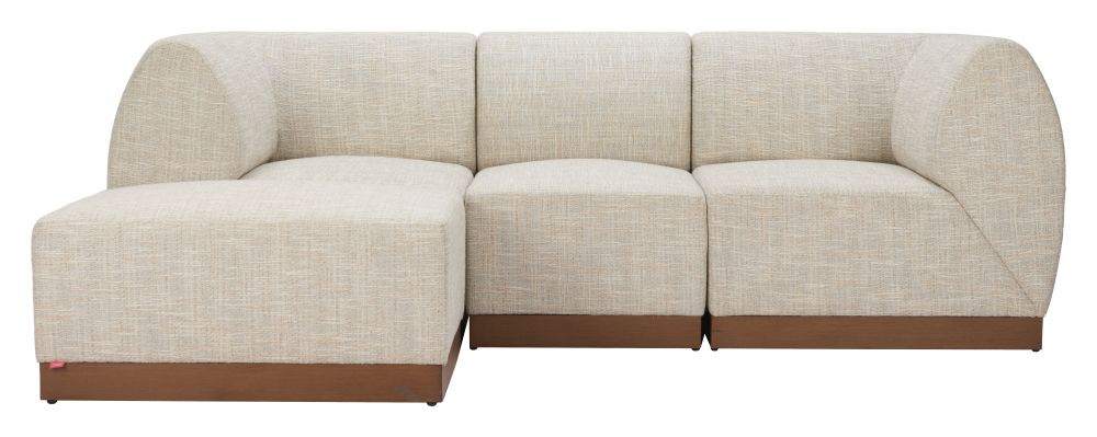 Modern Christy Armless Chair Beige outdoor