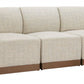Modern Christy Armless Chair Beige outdoor